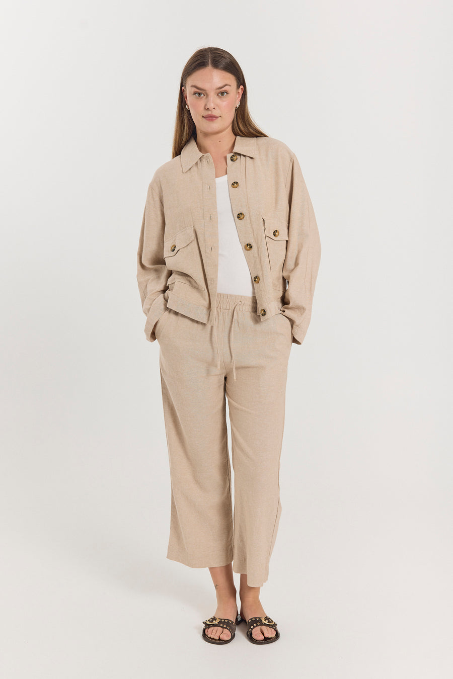 FQLAVA - LINEN JACKET - BEIGE