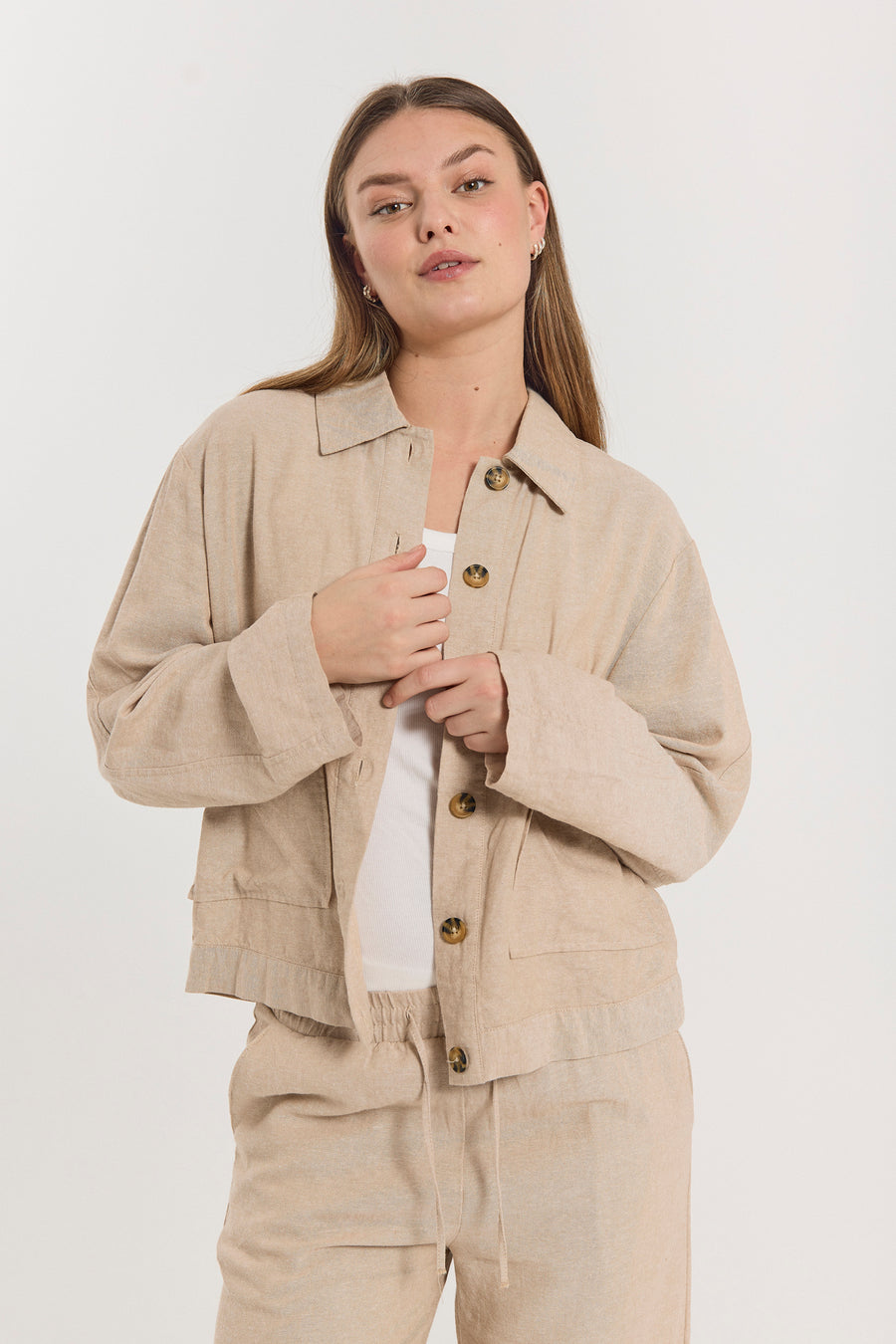 FQLAVA - LINEN JACKET - BEIGE