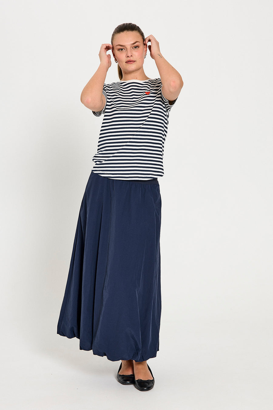 FQMIAN - T-SHIRT - WHITE AND BLUE