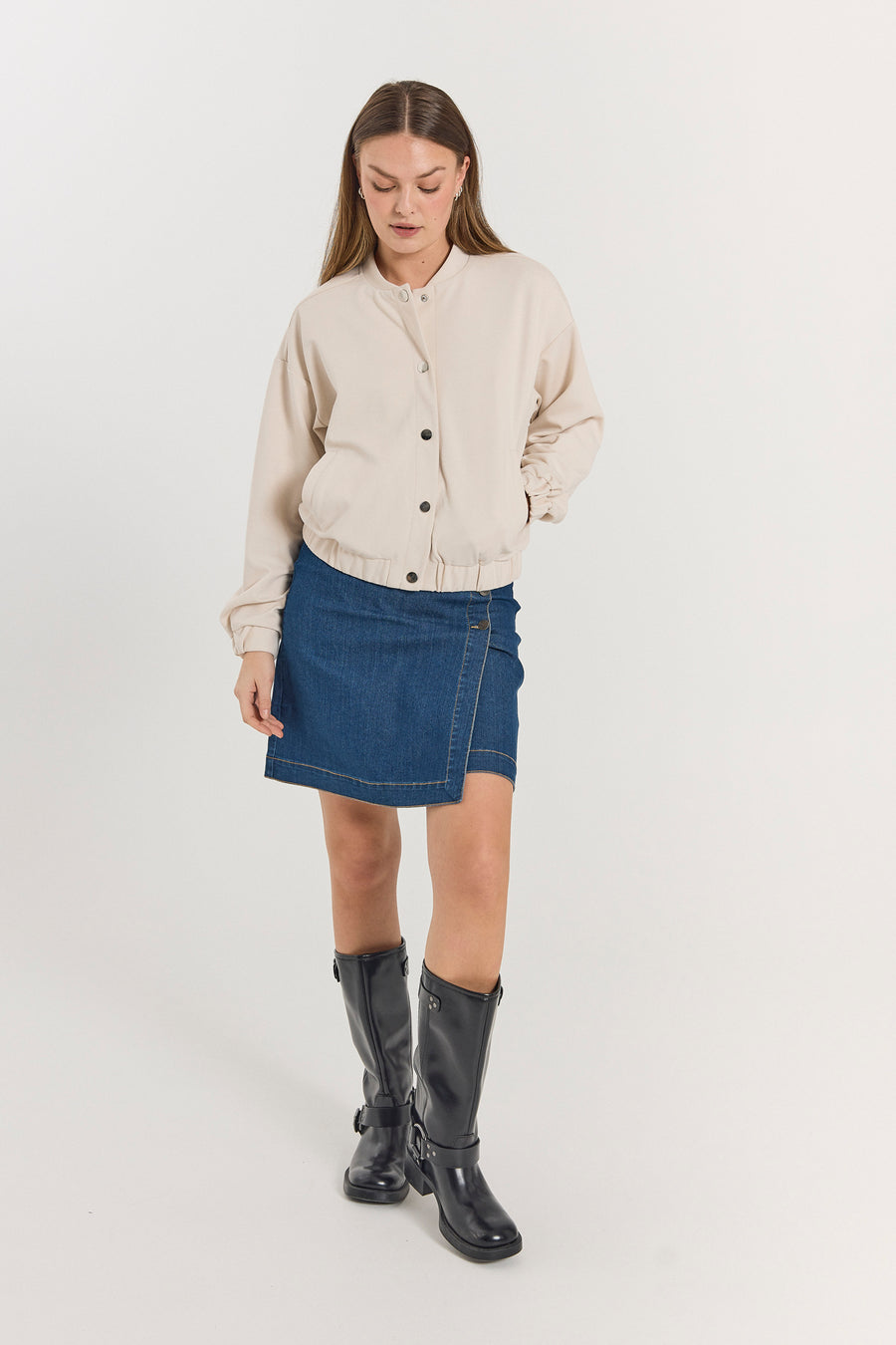 FQLORI - DENIM SKIRT - BLUE