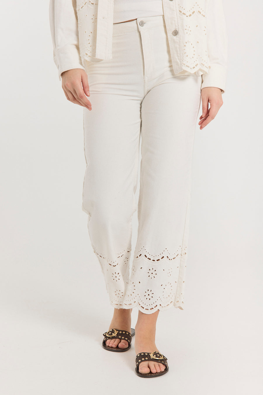 【関税込み】A FERRETTI Embroidered cotton pants パンツ A FERRETTI Embroidered cotton pants Alberta Ferretti