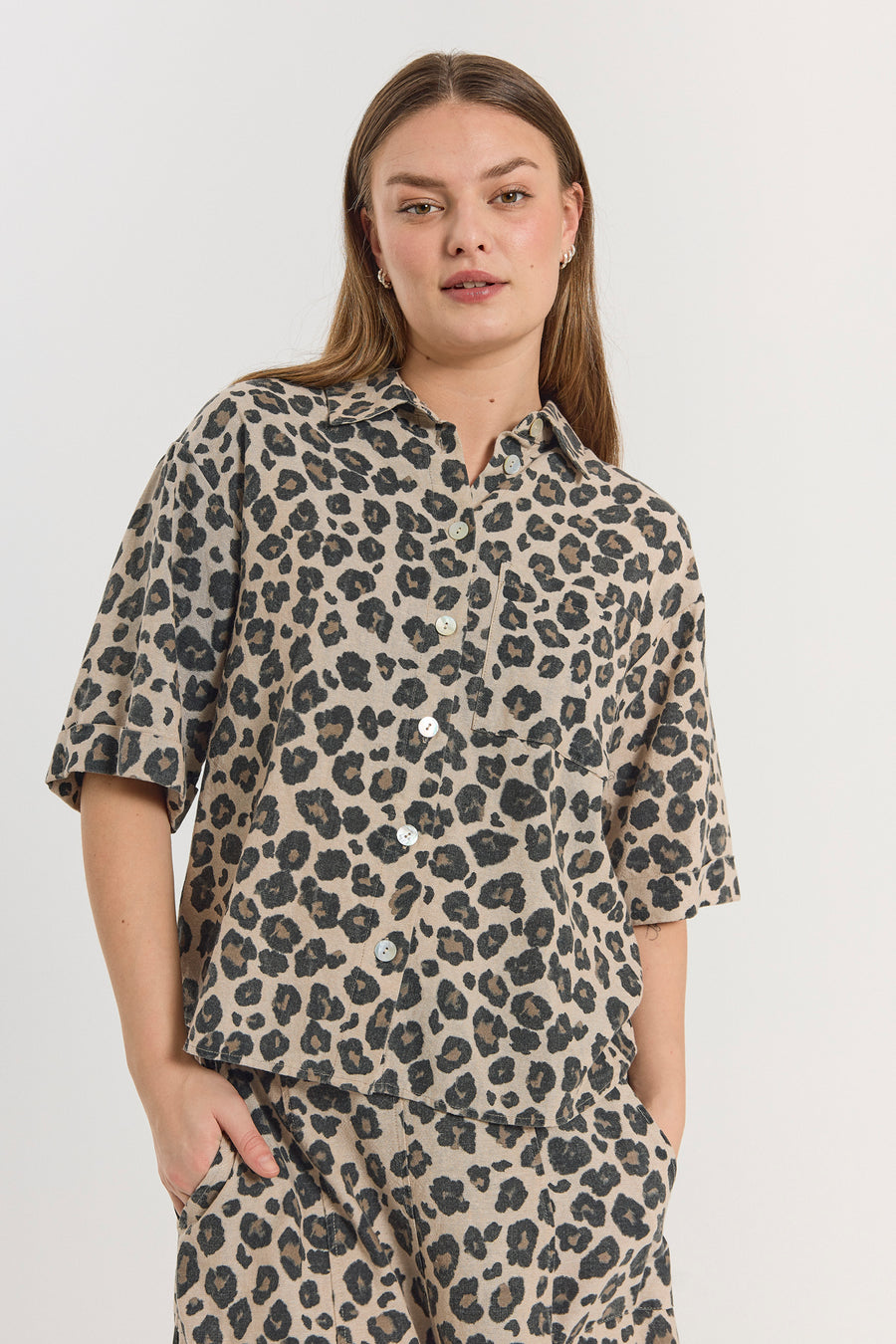 FQLAVISCO - SHORT-SLEEVED SHIRT - LEOPARD