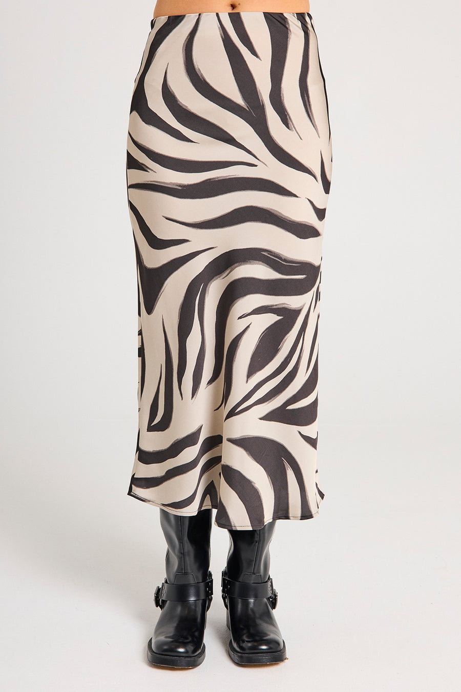 FQBLOSA - SKIRT - GREY AND BLACK