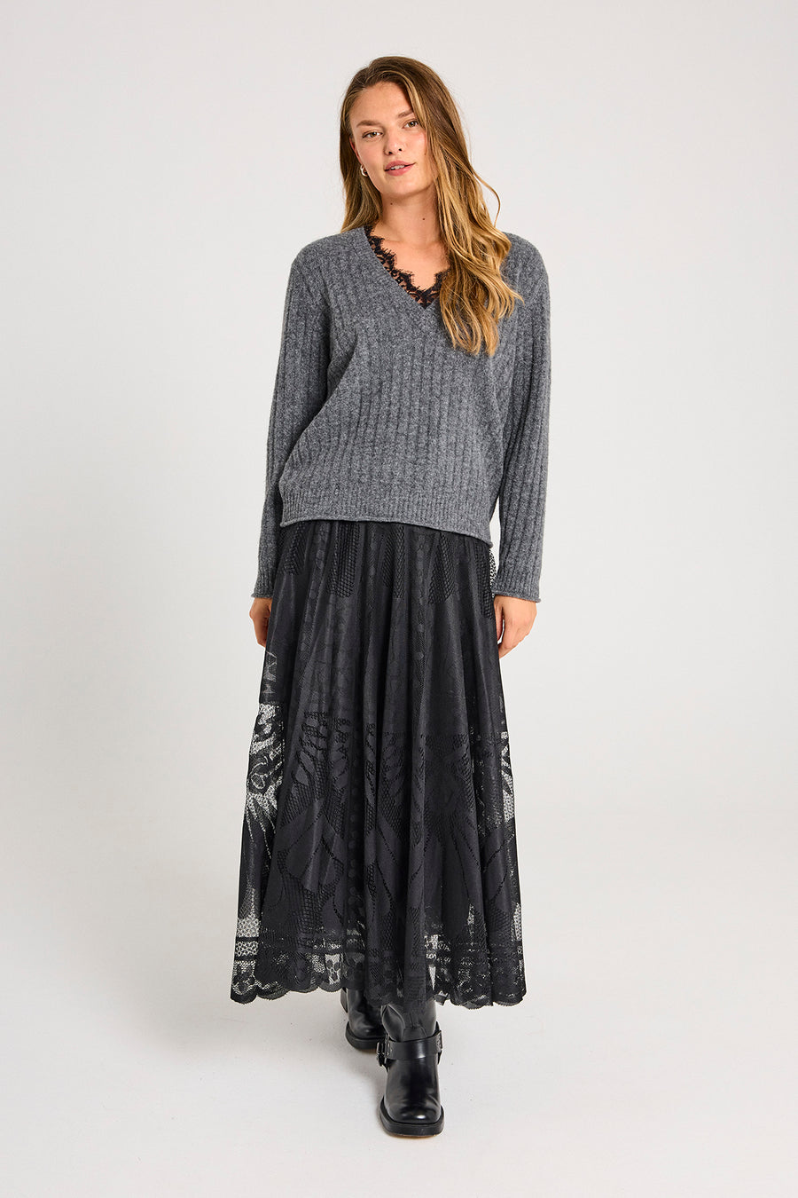 FQLALLY - SKIRT - BLACK