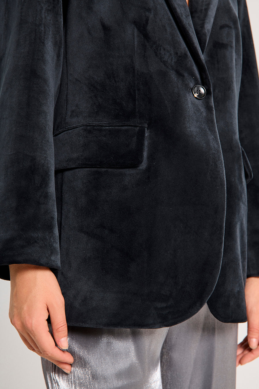 FQVELVET - BLAZER - BLACK