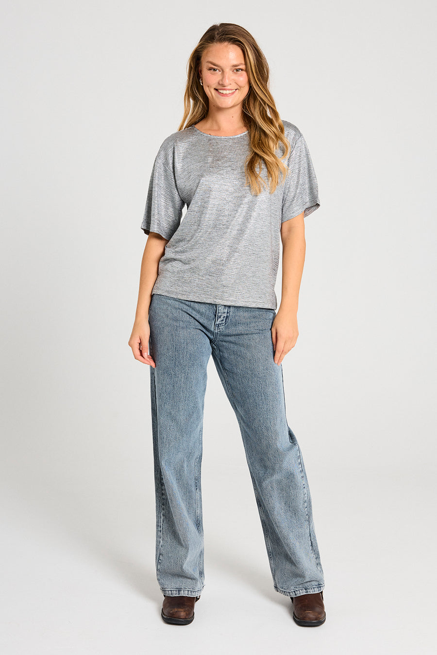 FQSATINA - T-SHIRT - GREY