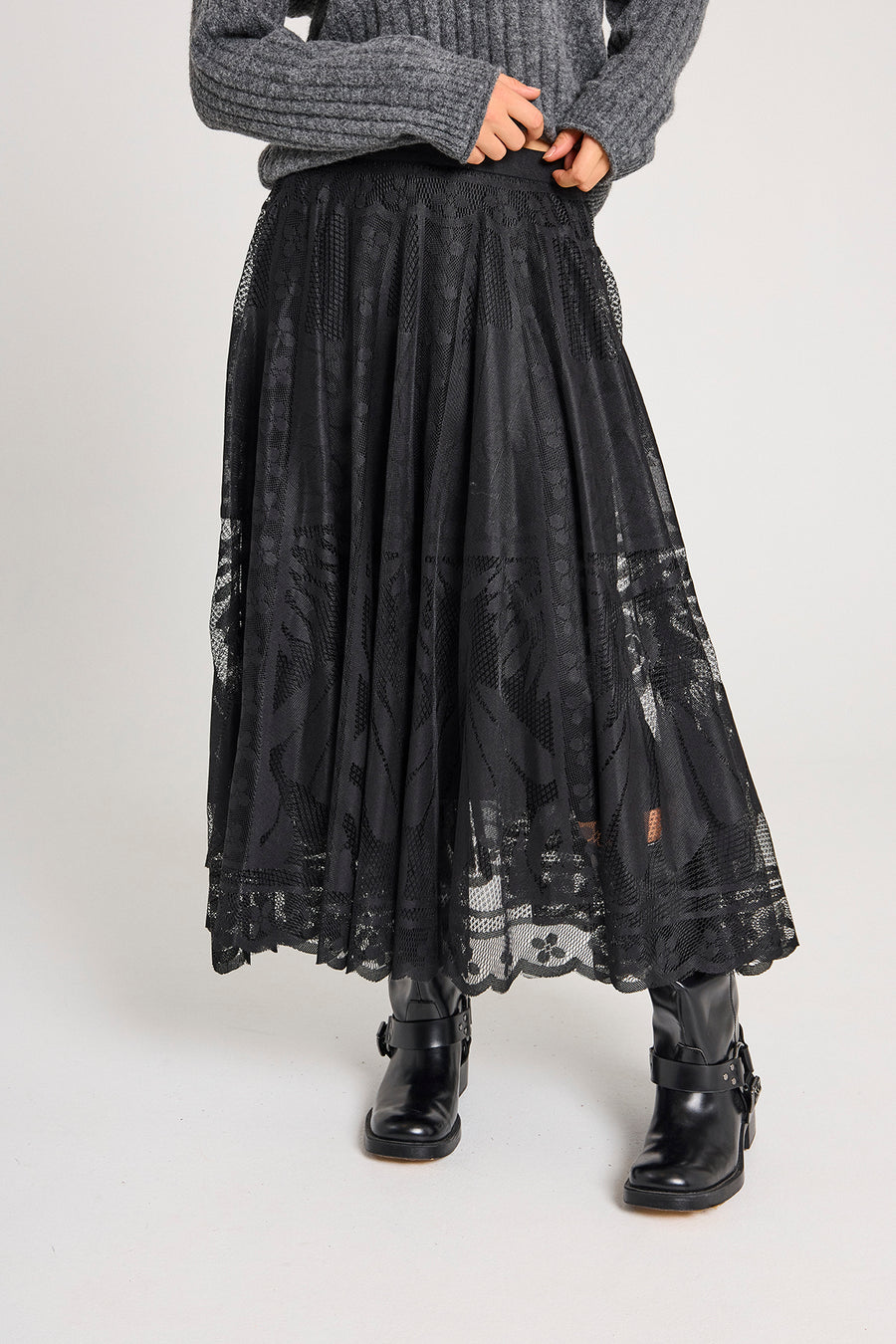 FQLALLY - SKIRT - BLACK