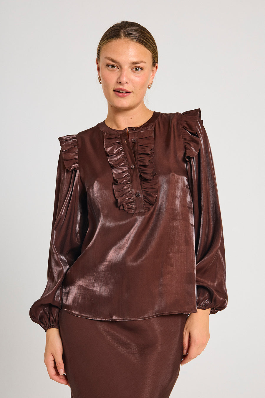FQNARON - BLOUSE - BROWN
