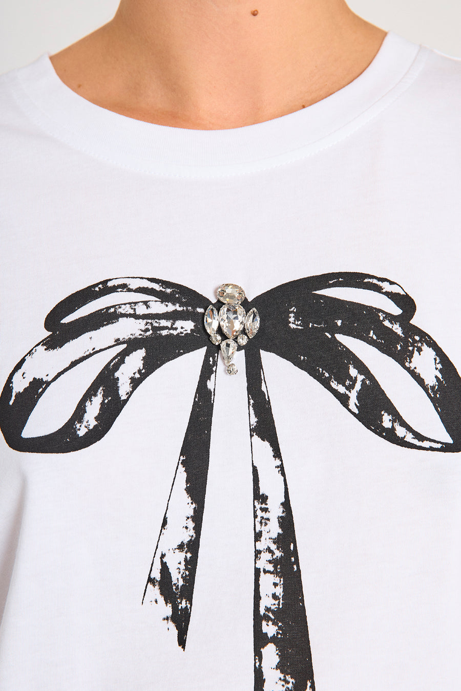 FQFENJAL - T-SHIRT - BLACK AND WHITE
