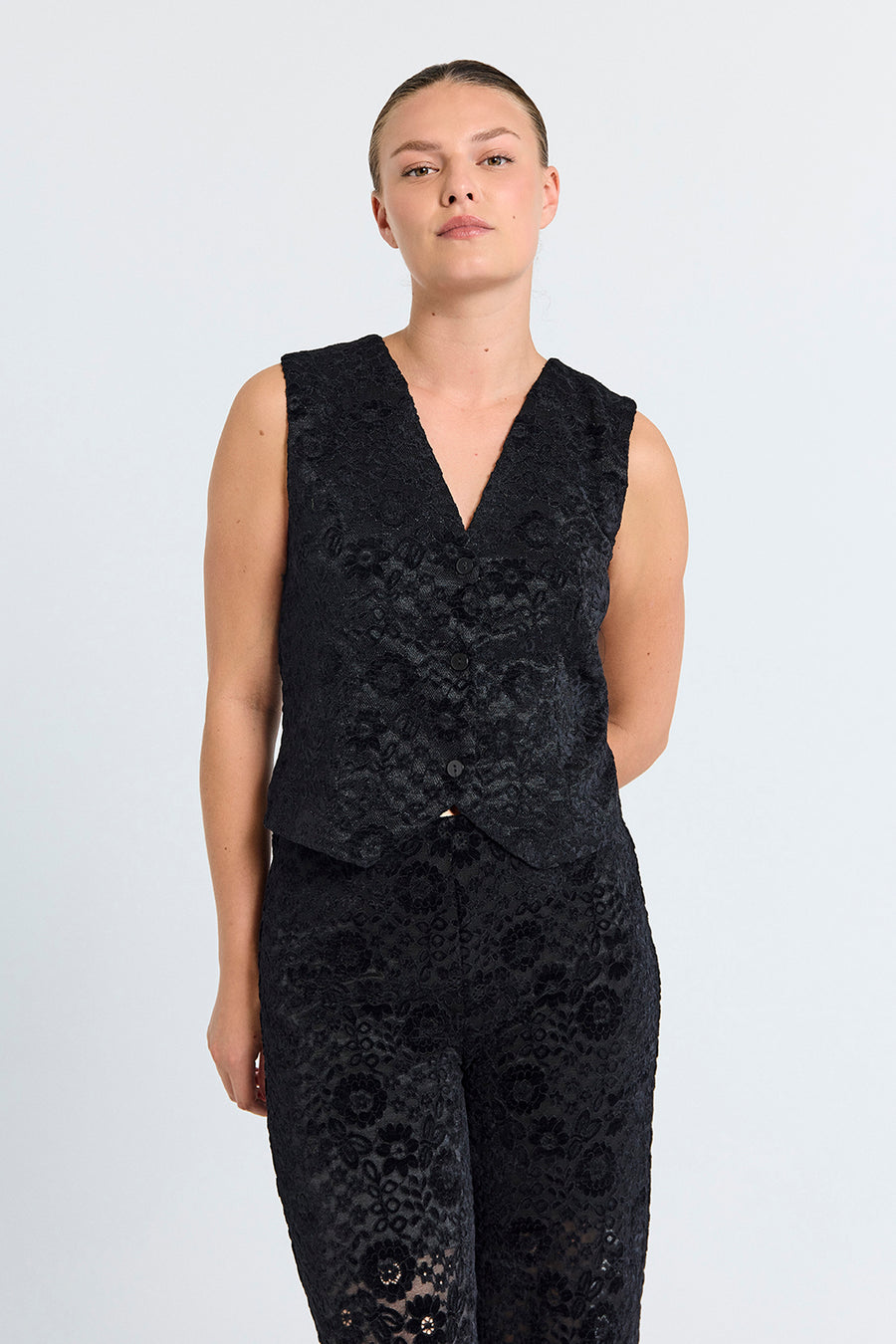 FQGRY - WAISTCOAT - BLACK