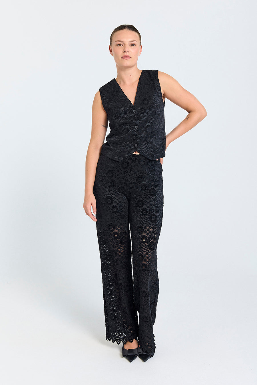FQGRY - WAISTCOAT - BLACK