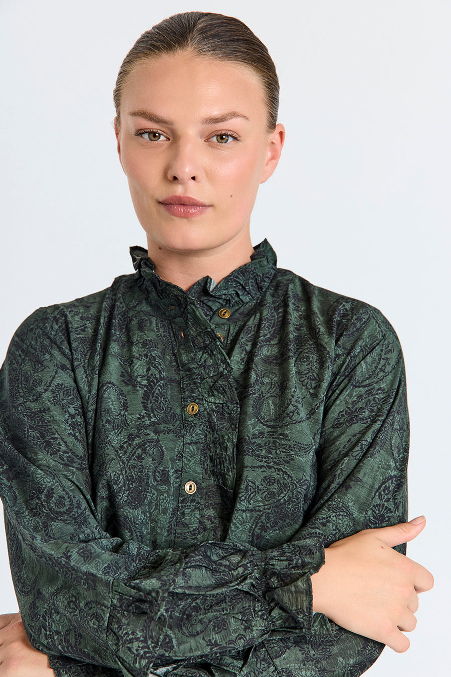 FQMOLIN - DRESS - BLACK AND GREEN
