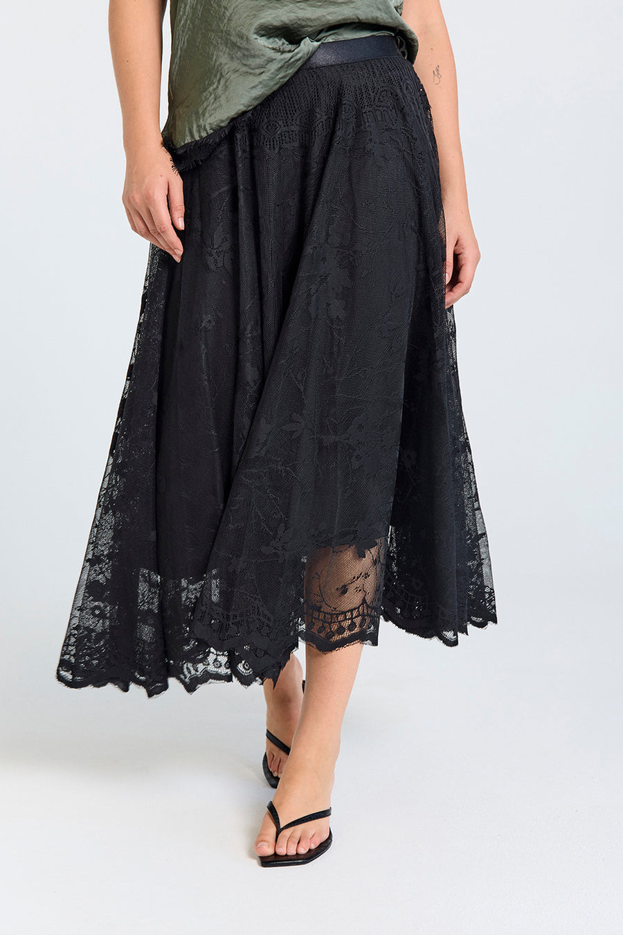 FQLALLY - SKIRT - BLACK