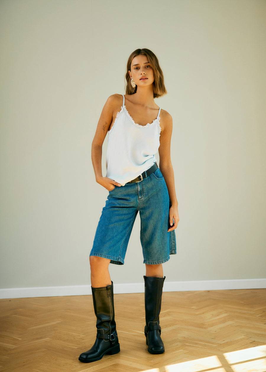 FQCINDA - DENIMSHORTS - BLUE