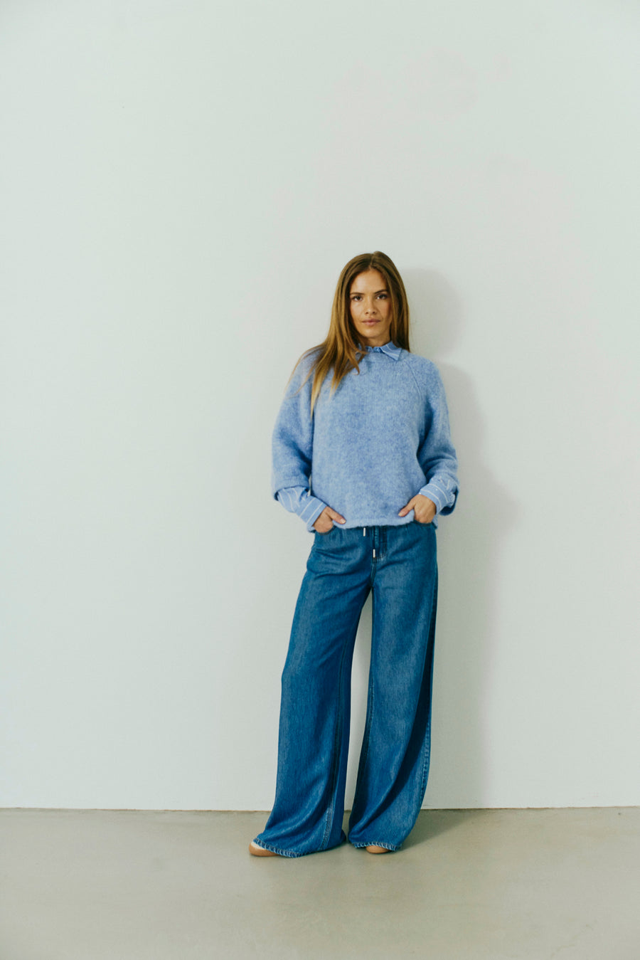 FQMILO - DENIM PANTS - BLUE