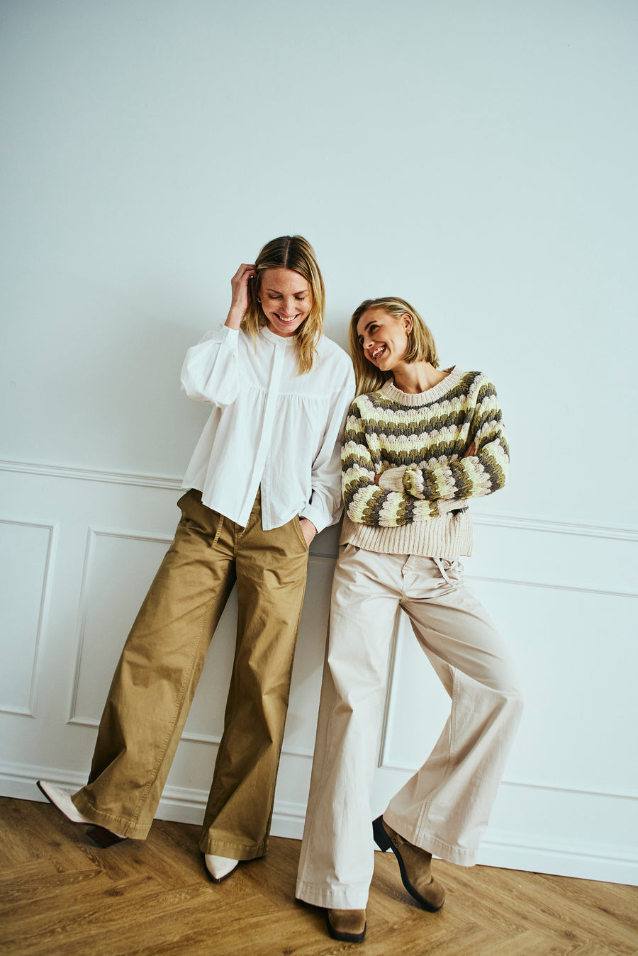 FQINGA - PANTS WITH TIES - BROWN