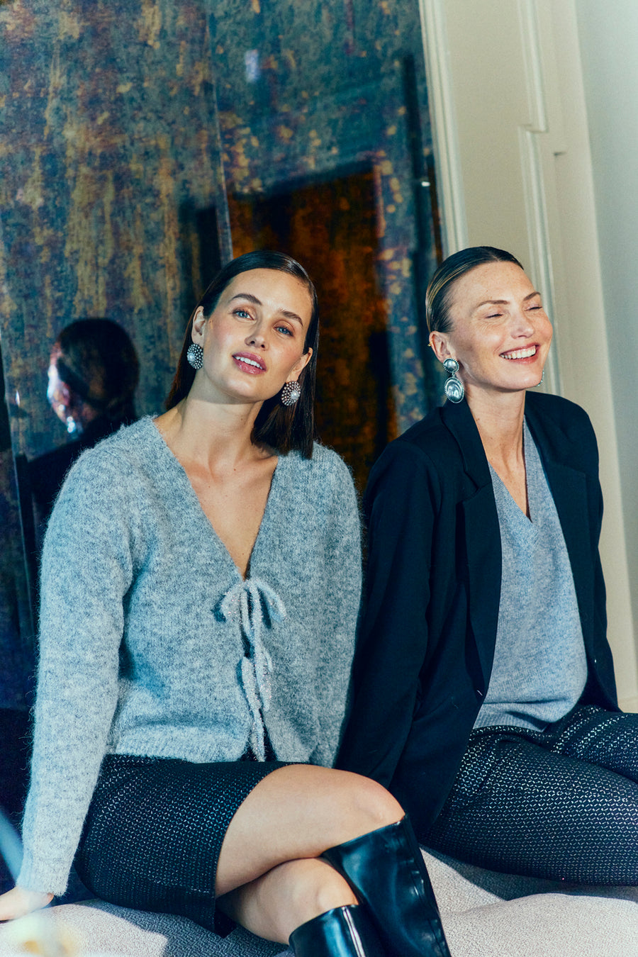 FQGRSLULU - CARDIGAN - GREY