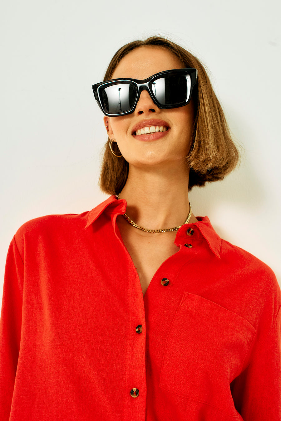 FQLAVA - LINEN SHIRT - RED