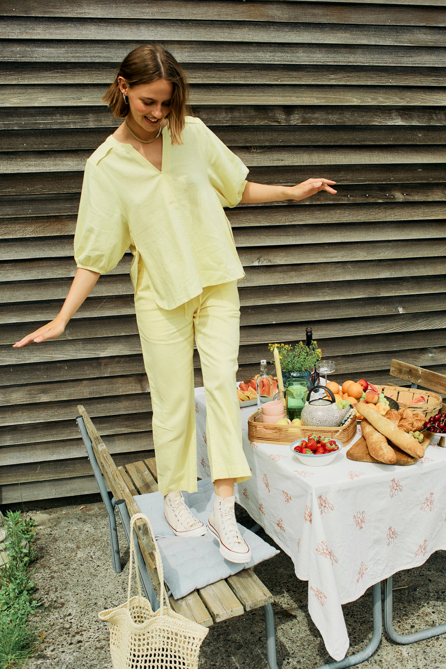 FQLAVA - LINEN BLOUSE - YELLOW
