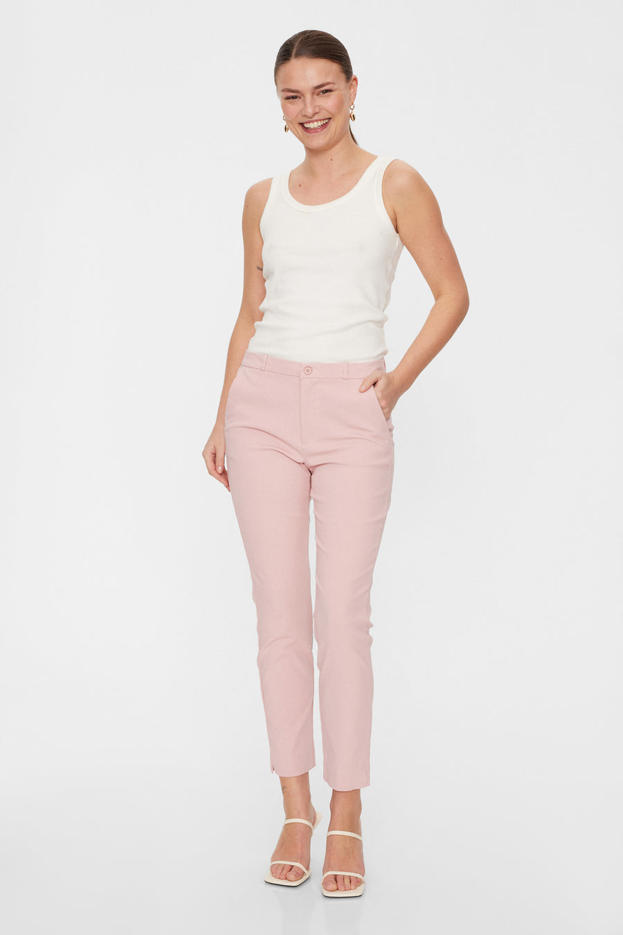 FQSOLVEJ - ANKLE PANTS - ROSE