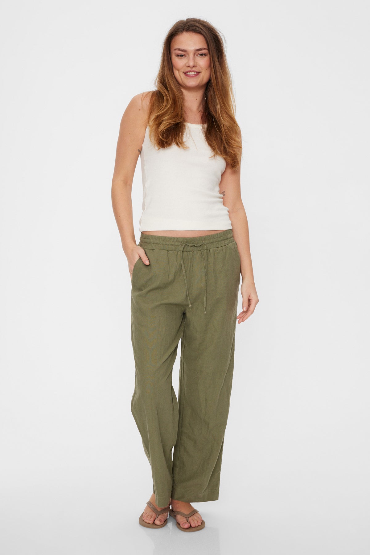 STRANGE TRIP Cross Fake Ankle Pants L