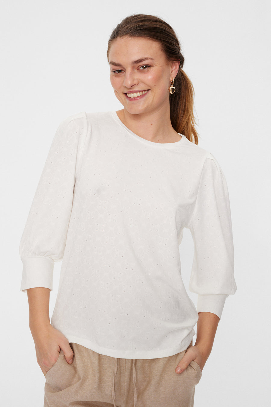 FQBLOND - BLOUSE WITH BALLOON SLEEVES - WHITE