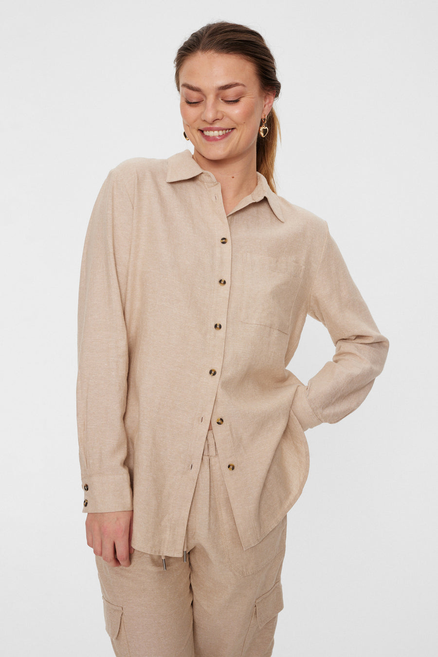 FQLAVA - LINEN SHIRT - BEIGE