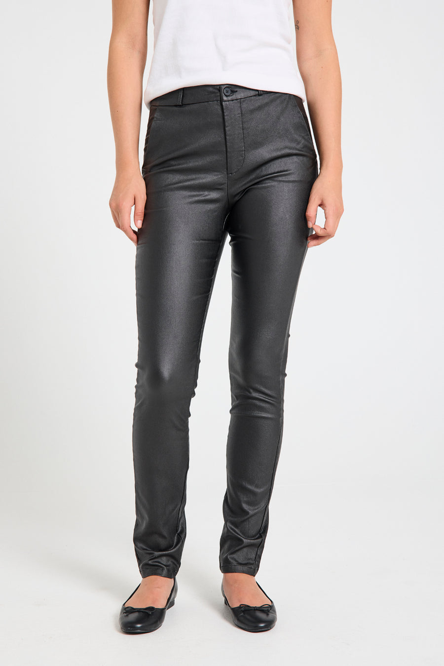 FQSOLVEJ - ANKLE COOPER PANTS - BLACK