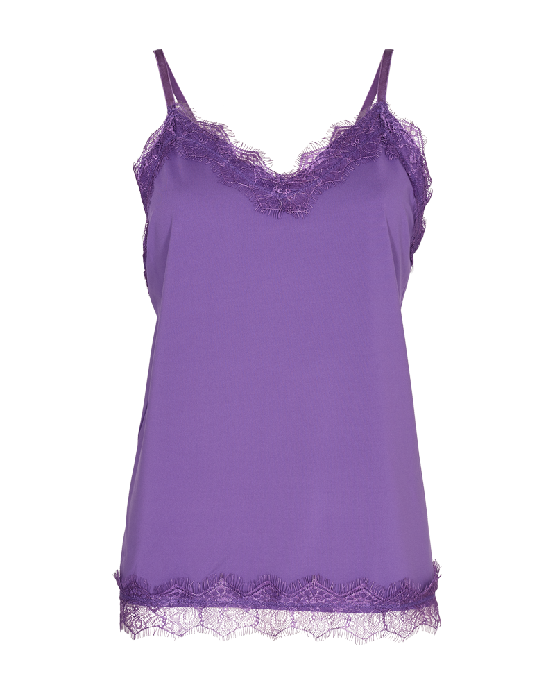 FQBICCO  -  TOP WITH LACE DETAILS - PURPLE