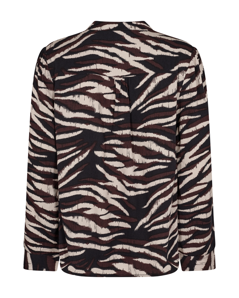 FQCAMELI - BLOUSE WITH ANIMAL PRINT - BLACK