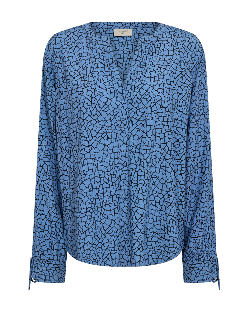FQAMALIA - BLOUSE WITH PRINT - BLUE