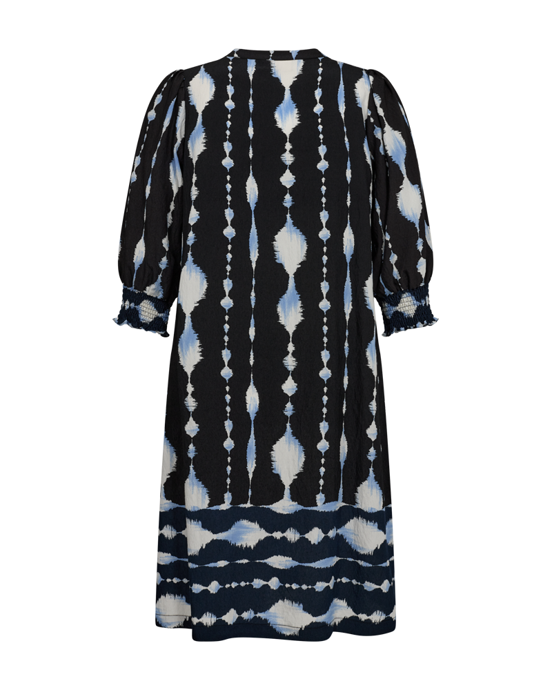 FQABY - DRESS WITH PRINT - BLACK AND BLUE