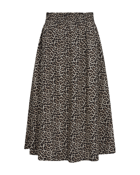 Animal Print Warehouse Metallic Pleated Midi Skirt Black Freequent