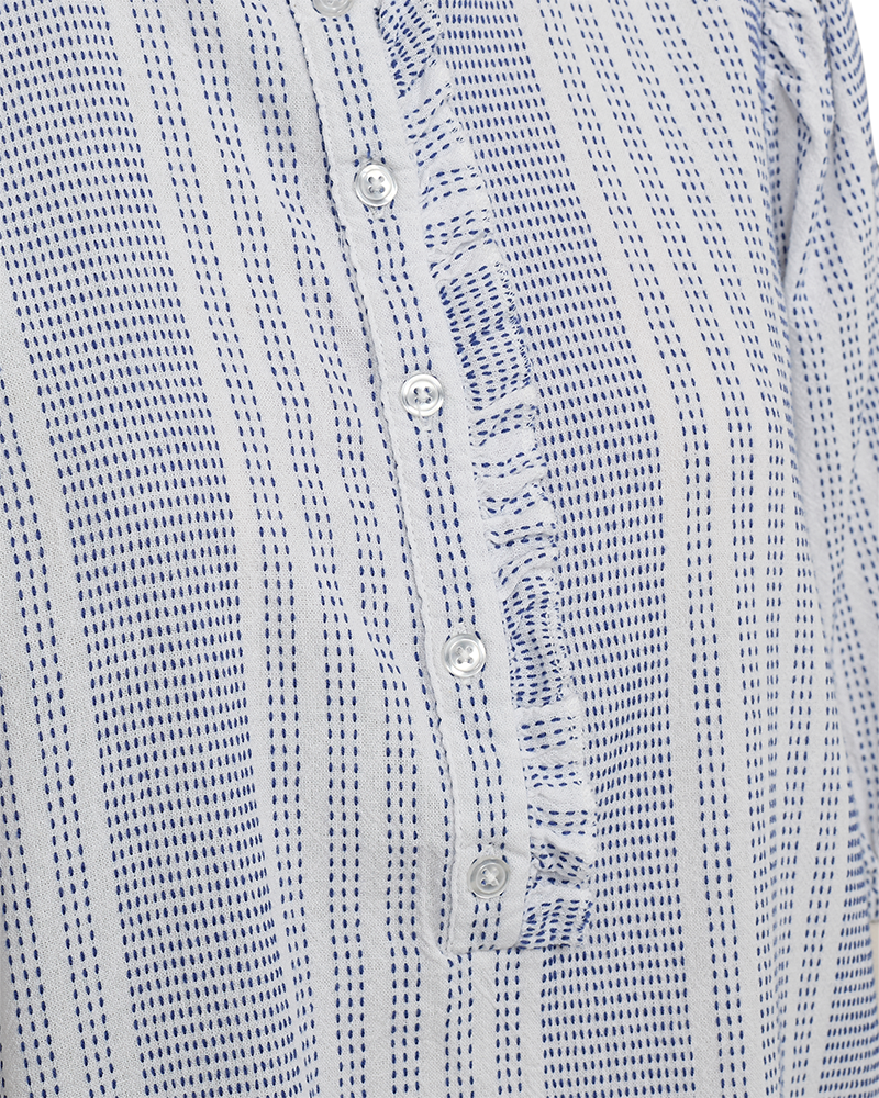 FQNOLLIE - STRIPED BLOUSE - YELLOW AND BLUE