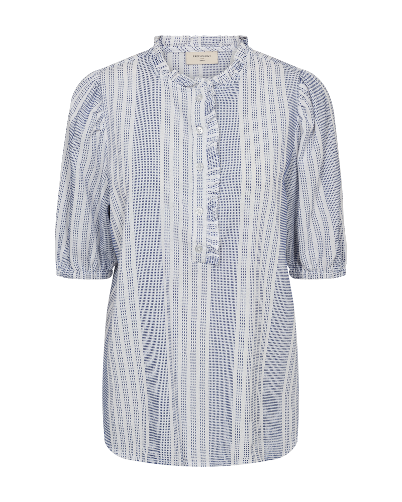 FQNOLLIE - STRIPED BLOUSE - YELLOW AND BLUE