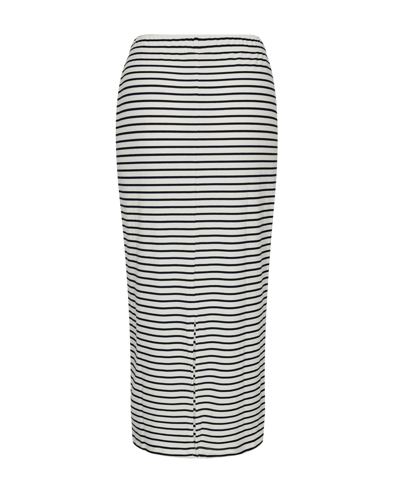 FQZIA - gestreepte rok - wit en blauw