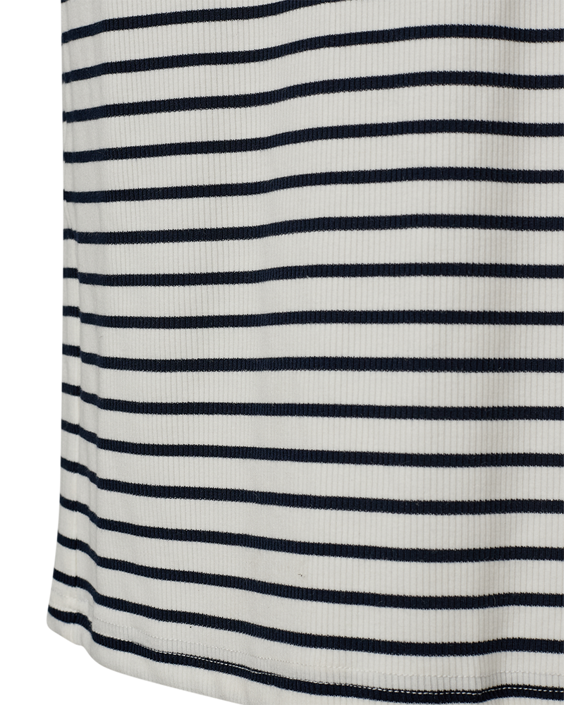 FQZIA - gestreepte rok - wit en blauw