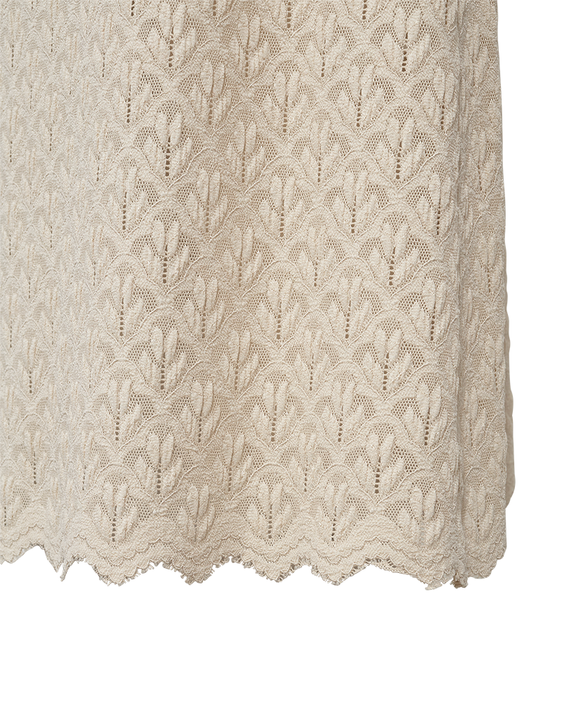 FQRIGGA - SKIRT WITH LACES - BEIGE