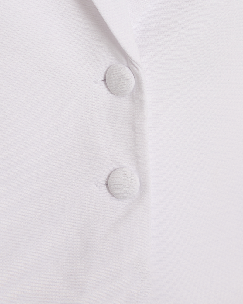 FQNANNI - FORM-FITTING BLAZER - WHITE