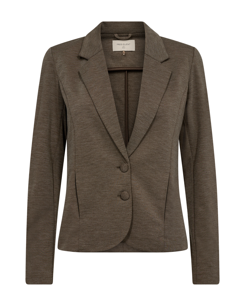 FQNANNI - FORM-FITTING BLAZER - BROWN