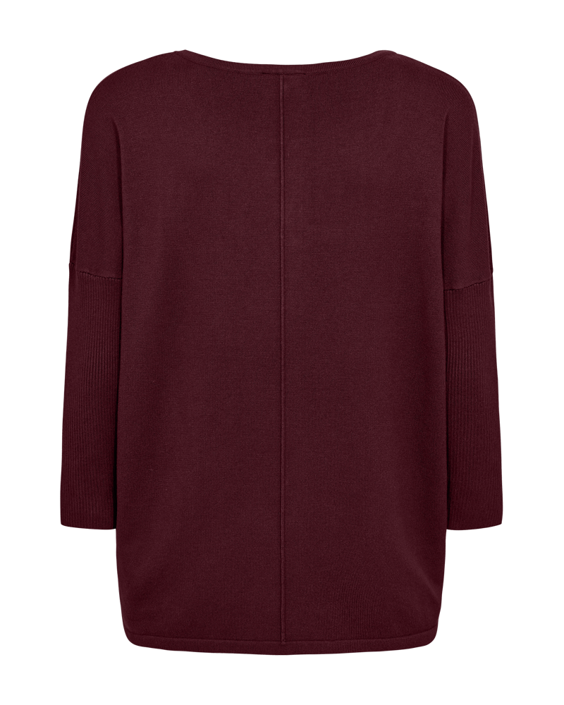 FQJONE - FINE-KNITTED PULLOVER - BORDEAUX