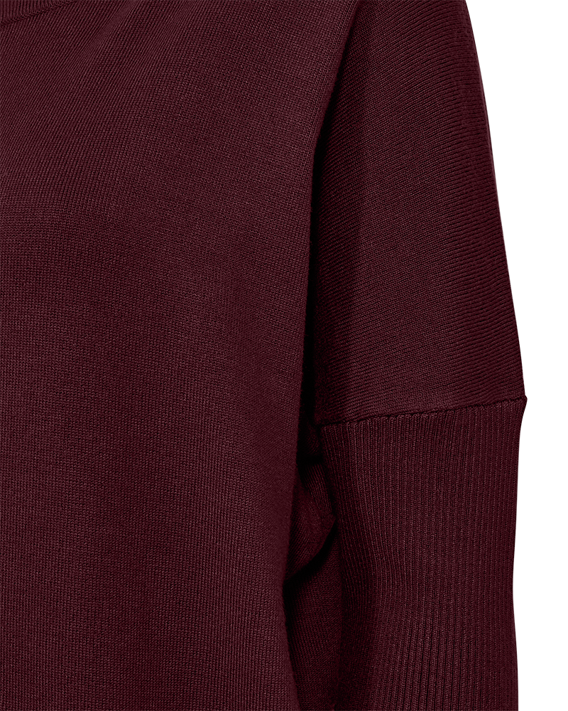 FQJONE - FINE-KNITTED PULLOVER - BORDEAUX