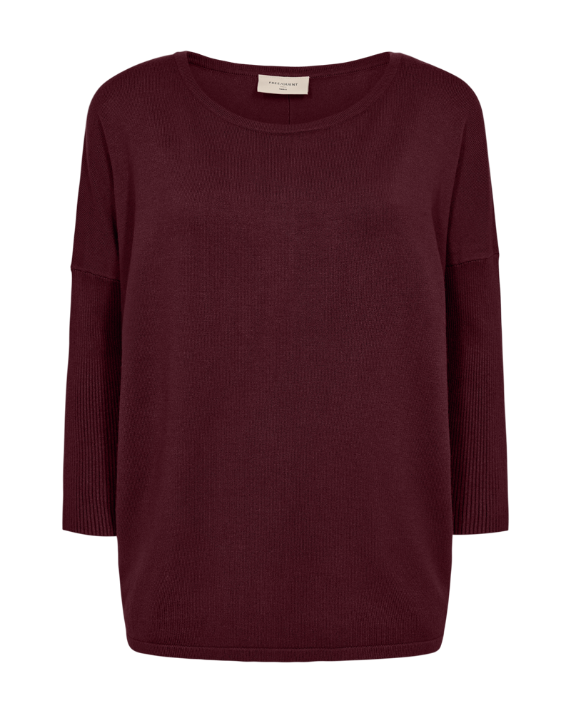 FQJONE - FINE-KNITTED PULLOVER - BORDEAUX