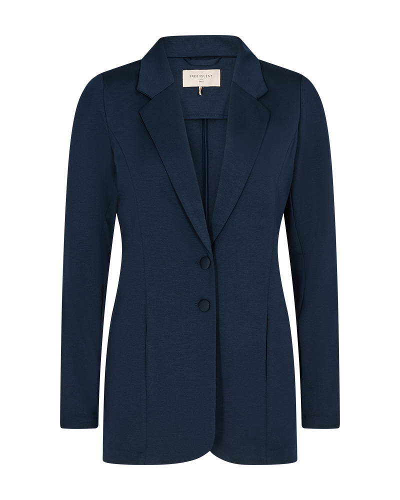 FQNANNI FITTED LONG BLAZER BLUE