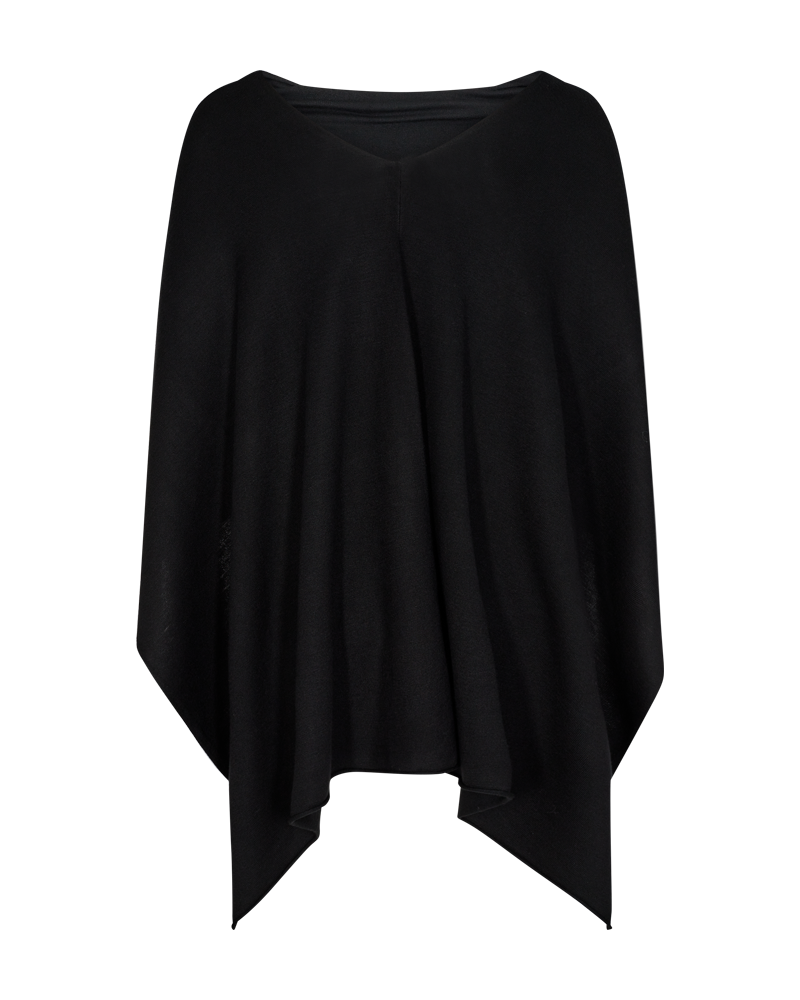 FQCLAUDISSE - PONCHO - BLACK