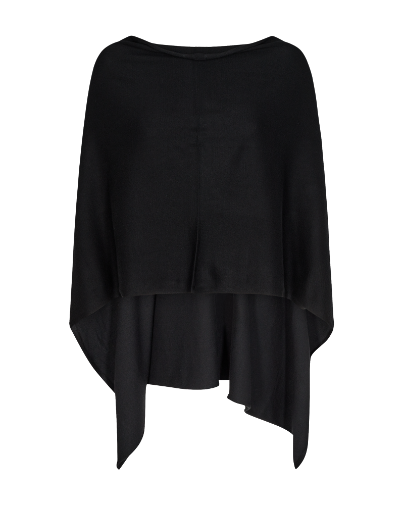 FQCLAUDISSE - PONCHO - BLACK