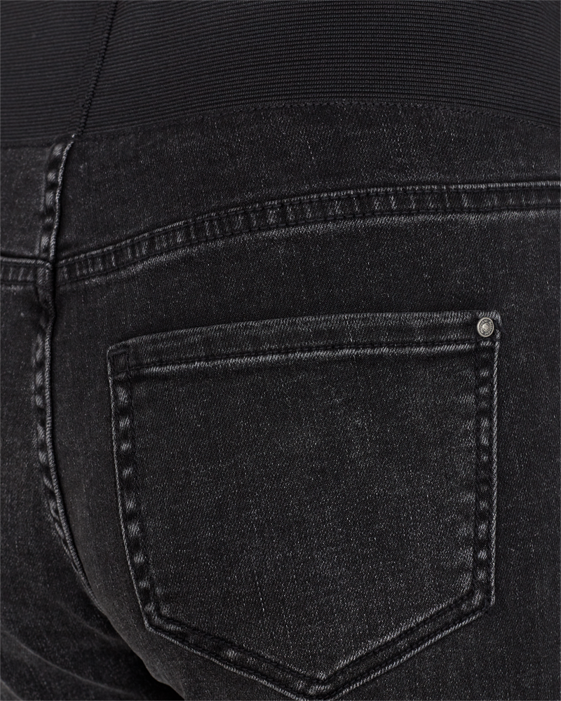 FQSHANTAL - ANKLEPANTS WITH WAISTBAND - BLACK