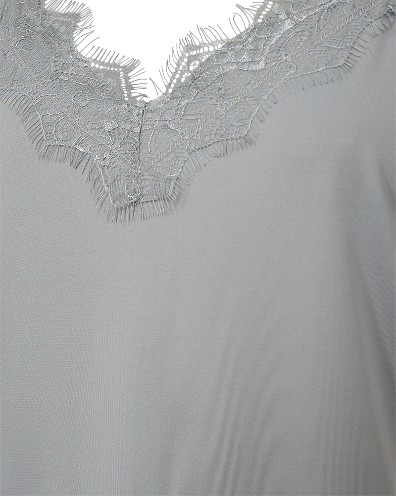 FQBICCO - LACE TOP - GREY