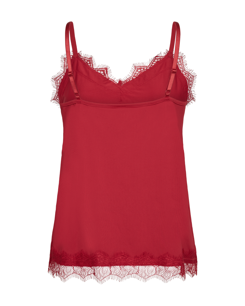 FQBICCO  -  TOP WITH LACE DETAILS - RED