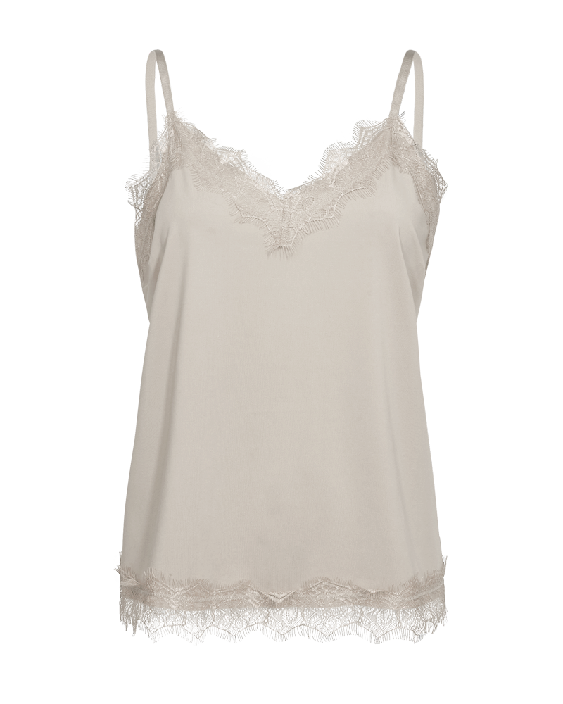 FQBICCO  -  LACE TOP - BEIGE